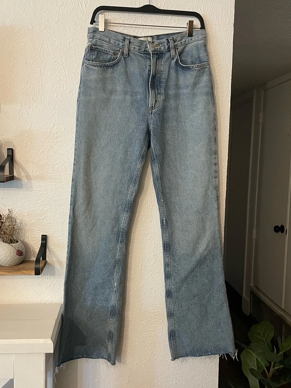 Agolde Leena Blue Wide Leg Jeans Size 29